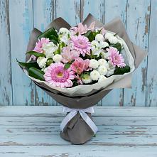 Букет цветов из:  Герберы, Альстромерии и Хризантемы в Стрелецкое