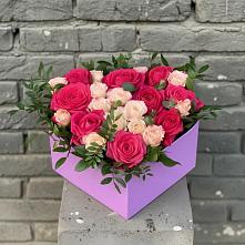 Цветочная композиция из Розы в коробке в Стрелецкое