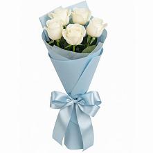 Букет 5 Белых роз Проуд в Стрелецкое