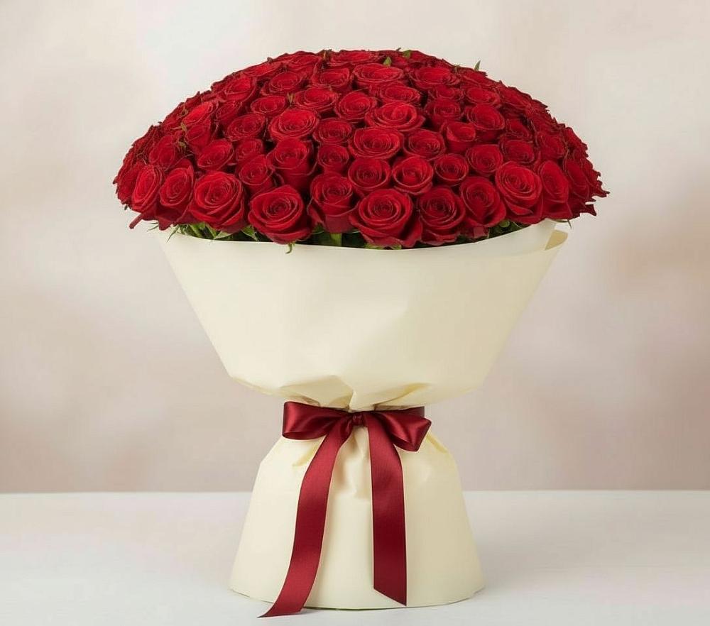 Букет 101 Красная роза Милано в Стрелецкое