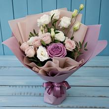 Букет цветов из:  Розы и Лизиантусы #REPLACE_PRED# Стрелецкое