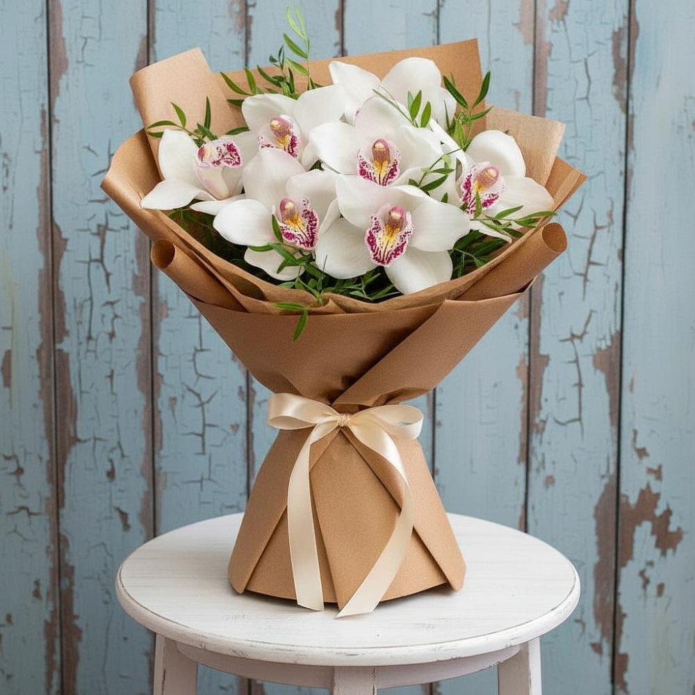 Букет цветов из: Орхидеи и Розы в Стрелецкое
