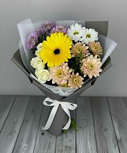 Букет цветов из:  Розы, Герберы и Хризантемы #REPLACE_PRED# Стрелецкое