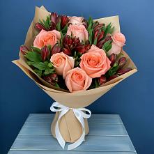 Букет цветов из:  Розы и Альстромерии в Стрелецкое