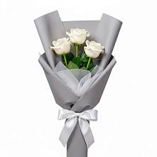 Букет 3 белые розы #REPLACE_PRED# Стрелецкое