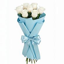 Букет 7 белых роз Проуд в Стрелецкое