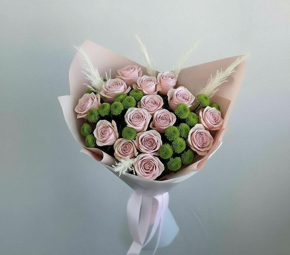 Букет цветов из: Розы и Хризантемы в Стрелецкое