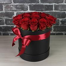 Цветочная композиция из Розы в шляпной коробке в Стрелецкое