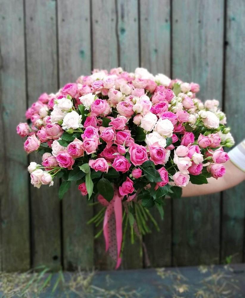 Букет Розовые кустовые розы Натали и Лав Лидия в Стрелецкое