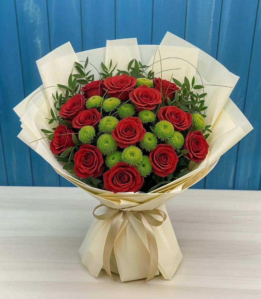 Букет цветов из: Розы и Хризантемы в Стрелецкое